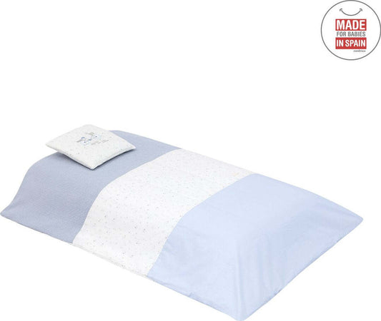 Set 2 pezzi Federa Piumone 60 Sky Azzurro 100X140X3 Cm Casa e cucina/Tessili per la casa/Biancheria per culle e lettini/Biancheria bimbi/Completi da lettino La Casa Del Bebè - Napoli, Commerciovirtuoso.it