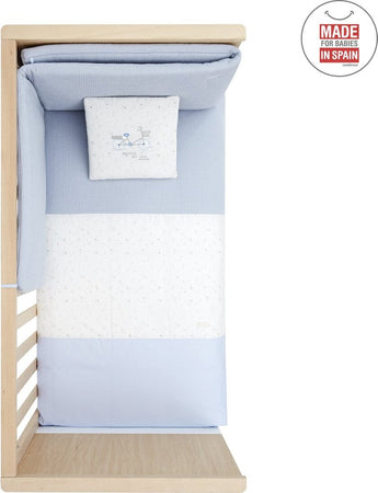 Set 2 pezzi Federa Piumone 60 Sky Azzurro 100X140X3 Cm Casa e cucina/Tessili per la casa/Biancheria per culle e lettini/Biancheria bimbi/Completi da lettino La Casa Del Bebè - Napoli, Commerciovirtuoso.it