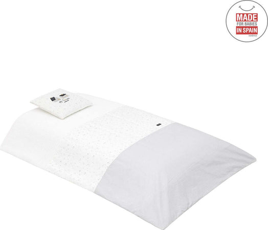 Set 2 pezzi Federa Piumone 60 Sky Grigio 100X140X3 Cm Casa e cucina/Tessili per la casa/Biancheria per culle e lettini/Biancheria bimbi/Completi da lettino La Casa Del Bebè - Napoli, Commerciovirtuoso.it