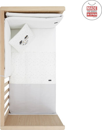 Set 2 pezzi Federa Piumone 60 Sky Grigio 100X140X3 Cm Casa e cucina/Tessili per la casa/Biancheria per culle e lettini/Biancheria bimbi/Completi da lettino La Casa Del Bebè - Napoli, Commerciovirtuoso.it