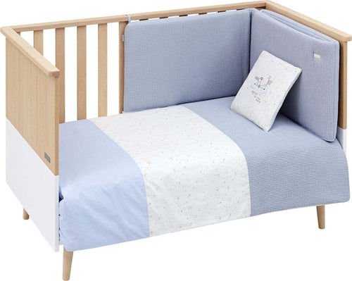 Set 2 pezzi Federa Piumone 70 Sky Azzurro 110X170X3 Cm Casa e cucina/Tessili per la casa/Biancheria per culle e lettini/Biancheria bimbi/Completi da lettino La Casa Del Bebè - Napoli, Commerciovirtuoso.it