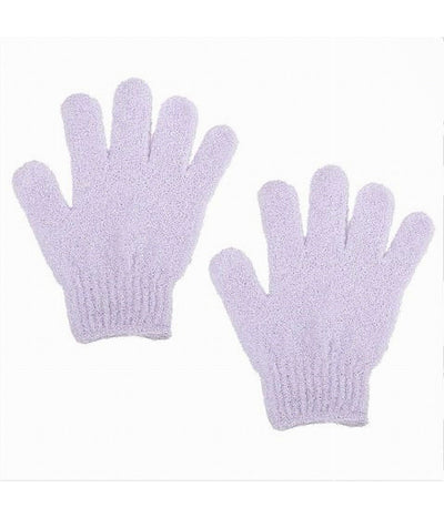 Set 2 Pezzi Guanti Di Crine Per Doccia Bagno Esfoliante Pelle Corpo Bianco 79720