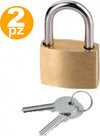 SET 2 PEZZI LUCCHETTO AD ARCO SICUREZZA ARMADIETTO CATENACCIO 2 CHIAVI 20MM Fai da te/Sicurezza e protezione/Lucchetti e cerniere/Lucchetti con chiave Trade Shop italia - Napoli, Commerciovirtuoso.it
