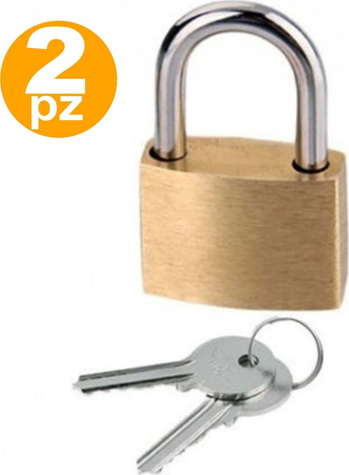 SET 2 PEZZI LUCCHETTO AD ARCO SICUREZZA ARMADIETTO CATENACCIO 2 CHIAVI 20MM Fai da te/Sicurezza e protezione/Lucchetti e cerniere/Lucchetti con chiave Trade Shop italia - Napoli, Commerciovirtuoso.it