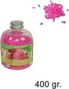Set-2-Pezzi-Pietrisco-Profumato-Bottiglia-400gr-Fragranza-Fragola-Decoro-Pietra