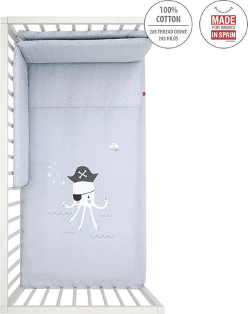 Set 2 pezzi Piumone 60 Be Ocean Grigio 60X120X3 Cm Casa e cucina/Tessili per la casa/Biancheria per culle e lettini/Biancheria bimbi/Completi da lettino La Casa Del Bebè - Napoli, Commerciovirtuoso.it