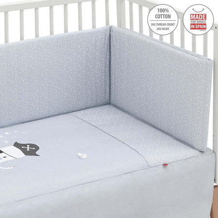 Set 2 pezzi Piumone 60 Be Ocean Grigio 60X120X3 Cm Casa e cucina/Tessili per la casa/Biancheria per culle e lettini/Biancheria bimbi/Completi da lettino La Casa Del Bebè - Napoli, Commerciovirtuoso.it