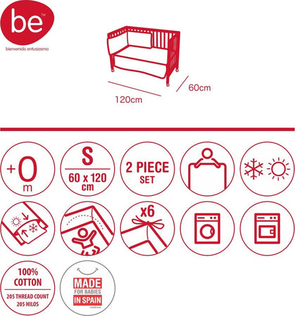 Set 2 pezzi Piumone 60 Be Villa Verde 60X120X3 Cm Casa e cucina/Tessili per la casa/Biancheria per culle e lettini/Biancheria bimbi/Completi da lettino La Casa Del Bebè - Napoli, Commerciovirtuoso.it