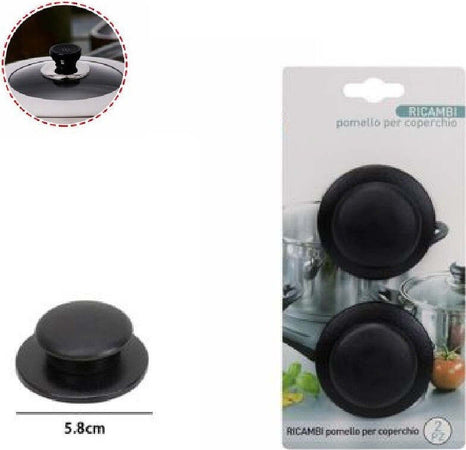 Set 2 Pezzi Pomelli Per Coperchi Ricambi Universali Pentole Padelle Manici 66373 Casa, arredamento e bricolage > Cucina > Pentole e Padelle Trade Shop italia - Napoli, Commerciovirtuoso.it