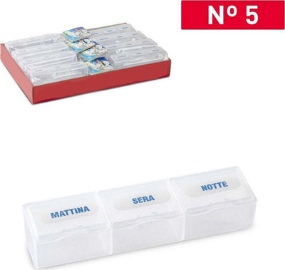 Set 2 Pezzi Porta Pillole Portapastiglie 3 Scomparti Dosi Giornalieri 12238it Salute e Bellezza > Cura della Persona > Portapillole Trade Shop italia - Napoli, Commerciovirtuoso.it