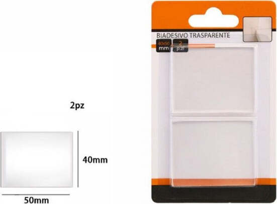 Set-2-Pezzi-Strisce-Gommini-Biadesivo-Trasparente-Protezione-Casa-40x50mm-66103