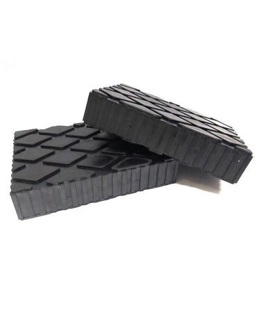 Set 2 Pezzi Tamponi Di Gomma Per Ponti Sollevatori Tampone 16 X 12 X 3.5 Cm