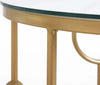 Set-2-Pezzi-Tavolini-da-Caffè-Design-Elegante-con-Motivi-a-Cerchio,-Metallo-e-Vetro-Temperato-Φ41x57cm-&-Φ36x51cm,-Oro-SD9833-674SD9