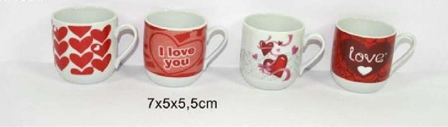 Set-2-Pezzi-Tazzine-Tazzina-Caffe'-Con-Cuori-Idea-Regalo-San-Valentino-7x5x5.5cm