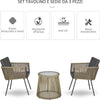 Set-2-Poltroncine-con-Tavolino-da-Esterno-in-Rattan-PE-Stile-Boho,-Cachi-e-Grigio-863-066
