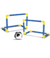 Set 2 Porte Da Calcio Con Rete Per Bambini 51x43x85cm Con Pallone Uso Esterno