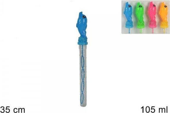 Set-2-Pz-Bolle-Di-Sapone-105-Ml-Spada-Delfino-Gioco-Divertimento-Bambini-35-Cm