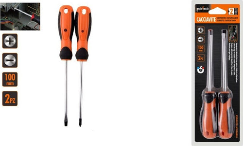 Set 2 Pz Cacciavite Giraviti Con Punta Magnetica A Taglio E A Croce 100 Mm 97188 Fai da te/Utensili elettrici e a mano/Utensili a mano/Cacciaviti/Cacciaviti a stella Trade Shop italia - Napoli, Commerciovirtuoso.it