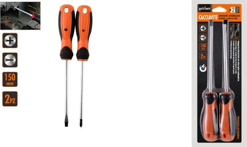 Set 2 Pz Cacciavite Giraviti Con Punta Magnetica A Taglio E A Croce 150 Mm 97210 Fai da te/Utensili elettrici e a mano/Utensili a mano/Cacciaviti/Cacciaviti a stella Trade Shop italia - Napoli, Commerciovirtuoso.it