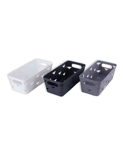 Set 2 Pz Cestino Porta Tutto Oggetti Organizer Rettangolare 25.3x12.3x9 Cm 10714