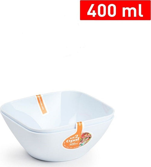 Set 2 Pz Ciotola Ciotolina Piccola Quadrata Opale Bianca Da 400ml Tavola 1280501 Casa e cucina/Stoviglie/Piatti ciotole e vassoi/Ciotole/Ciotoline da Snack Trade Shop italia - Napoli, Commerciovirtuoso.it