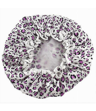 Set 2 Pz Cuffia Doccia Bagno Elastico Fantasia Animalier Protegge Capelli 10041