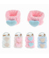 Set 2 Pz Fascia Per Polso Polsino Design Con Cuore Colorato In 4 Colori 10750