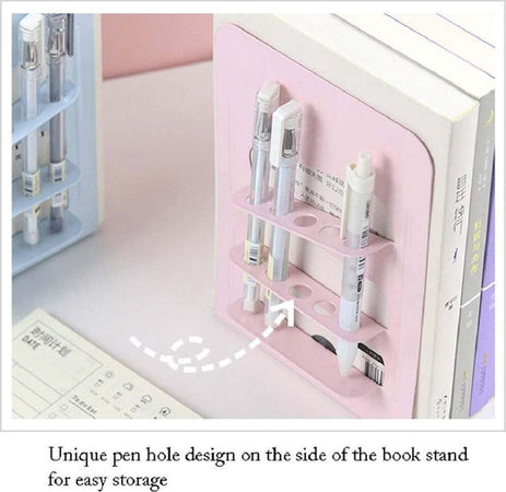 Set 2 Pz Fermalibri In Metallo Con Portapenne Regolabili Libri Supporto Libreria Casa e cucina/Decorazioni per interni/Decorazioni cameretta ragazzi/Fermalibri Trade Shop italia - Napoli, Commerciovirtuoso.it