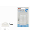Set 2 Pz Gancio Adesivo Multiuso Asta Oggetti Da Parete Bagno Casa Bianco 87357