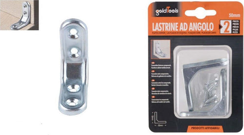 Set 2 Pz Lastrina Ad Angolo 50mm Sostegno Staffa Angolare Con Viti Mobili 94780 Fai da te/Ferramenta/Staffe e supporti per mensole Trade Shop italia - Napoli, Commerciovirtuoso.it