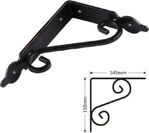 Set 2 Pz Reggimensola Supporto Staffa Angoliere Fantasia 145x110mm Nera 91276 Fai da te/Ferramenta/Staffe e supporti per mensole Trade Shop italia - Napoli, Commerciovirtuoso.it