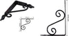 Set-2-Pz-Reggimensola-Supporto-Staffa-Angoliere-Fantasia-145x110mm-Nera-91276