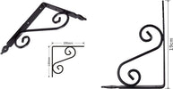 Set 2 Pz Reggimensola Supporto Staffa Angoliere Fantasia 190x140 Mm Nera 91277 Fai da te/Ferramenta/Staffe e supporti per mensole Trade Shop italia - Napoli, Commerciovirtuoso.it