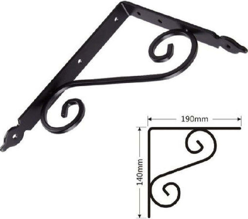Set 2 Pz Reggimensola Supporto Staffa Angoliere Fantasia 190x140 Mm Nera 91277 Fai da te/Ferramenta/Staffe e supporti per mensole Trade Shop italia - Napoli, Commerciovirtuoso.it