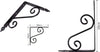 Set-2-Pz-Reggimensola-Supporto-Staffa-Angoliere-Fantasia-190x140-Mm-Nera-91277