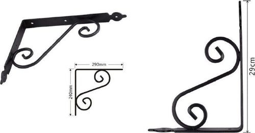 Set 2 Pz Reggimensola Supporto Staffa Angoliere Fantasia 290x240cm Nera 91279 Fai da te/Ferramenta/Staffe e supporti per mensole Trade Shop italia - Napoli, Commerciovirtuoso.it
