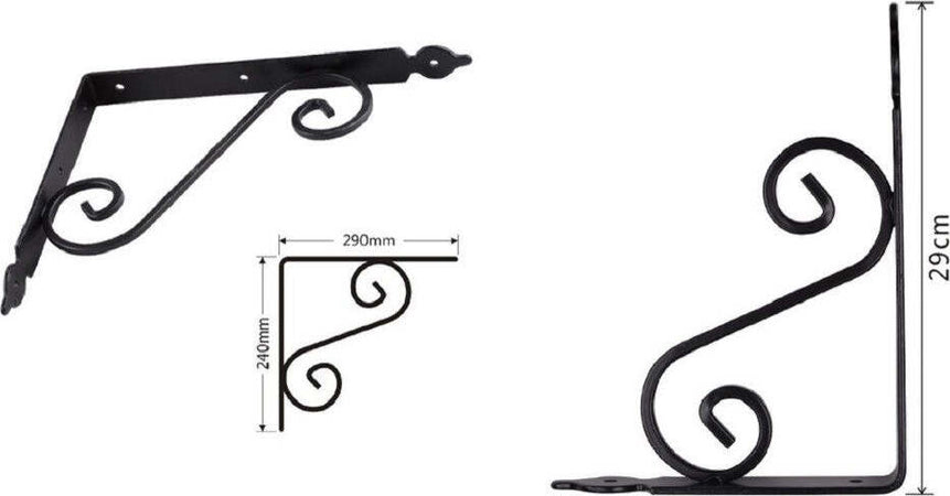 Set 2 Pz Reggimensola Supporto Staffa Angoliere Fantasia 290x240cm Nera 91279 Fai da te/Ferramenta/Staffe e supporti per mensole Trade Shop italia - Napoli, Commerciovirtuoso.it