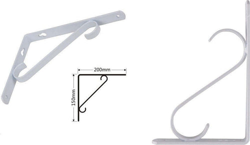 Set 2 Pz Reggimensola Supporto Staffa Angoliere Rinforzo 200x150 Mm Bianca 91285 Fai da te/Ferramenta/Staffe e supporti per mensole Trade Shop italia - Napoli, Commerciovirtuoso.it