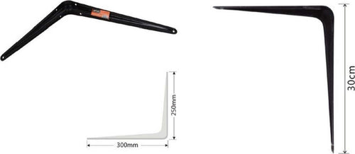 Set 2 Pz Reggimensola Supporto Staffa Triangolo Mensola Metallo 30 Cm Nero 91273 Fai da te/Ferramenta/Staffe e supporti per mensole Trade Shop italia - Napoli, Commerciovirtuoso.it