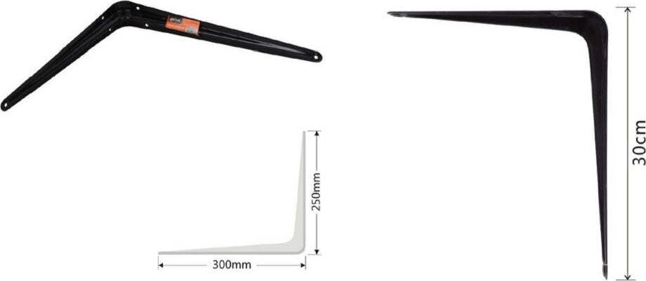 Staffa Per Mensola Da Parete, Staffa In Metallo Nero Opaco, Staffa Per Carichi Pesanti, 100 Mm100 Mm, 4 Pezzi | Leroy Merlin - Foto 7