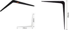 Set 2 Pz Reggimensola Supporto Staffa Triangolo Mensola Metallo 35 Cm Nero 91274 Fai da te/Ferramenta/Staffe e supporti per mensole Trade Shop italia - Napoli, Commerciovirtuoso.it