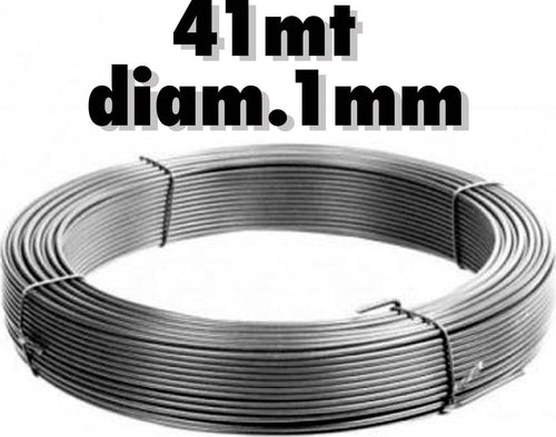 SET 2 PZ. ROTOLI FILO DI FERRO 41 MT CIASCUNO SPESSORE DIAMETRO 1MM ACCIAIO ZINCATO Fai da te/Utensili elettrici e a mano/Attrezzi da giardinaggio/Spaghi e fascette/Legami di torsione Trade Shop italia - Napoli, Commerciovirtuoso.it