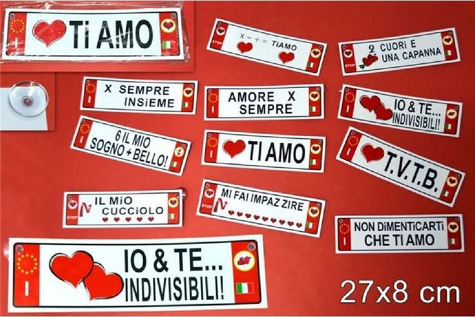 Set 2 Pz Targa Targhetta Adesiva Idea Regalo San Valentino Mod. Assortiti 27x8cm Casa e cucina/Hobby creativi/Materiali per hobby creativi/Forniture per feste/Articoli per feste e compleanni per adulti/Decorazioni/Ghirlande festoni e coriandoli/Adesivi Trade Shop italia - Napoli, Commerciovirtuoso.it