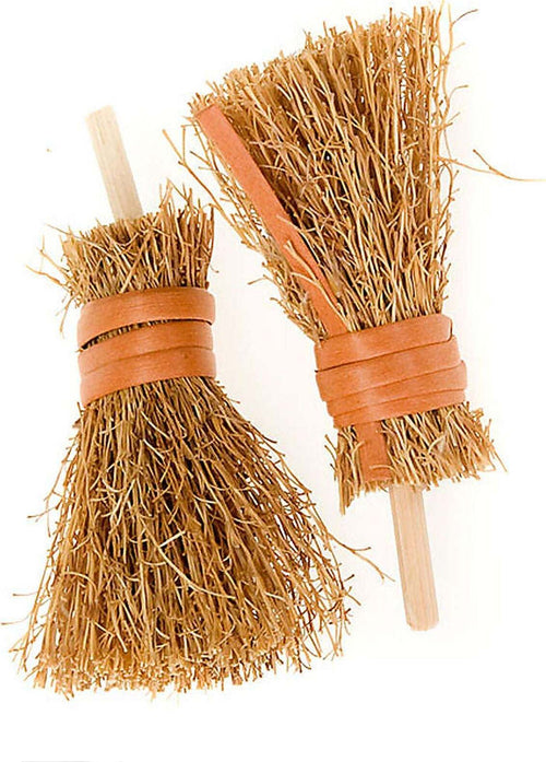 Set 2 scope di saggina con manico in legno decorazione per case presepe 8 cm Casa e cucina/Decorazioni per interni/Addobbi e decorazioni per ricorrenze/Decorazioni natalizie/Presepi/Statuine e fondali per il presepe MagiediNatale.it - Altamura, Commerciovirtuoso.it