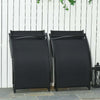 Set-2-Sdraio-da-Giardino-Pieghevoli,-Lettino-Prendisole-in-Alluminio-e-Textilene,-61x165x63cm-84B-540