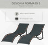 Set-2-Sdraio-da-Giardino-Pieghevoli,-Lettino-Prendisole-in-Alluminio-e-Textilene,-61x165x63cm-84B-540