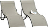 Set-2-Sdraio-da-Giardino-Pieghevoli,-Lettino-Prendisole-in-Alluminio-e-Textilene,-61x165x63cm-84B-540CF