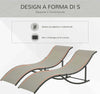 Set-2-Sdraio-da-Giardino-Pieghevoli,-Lettino-Prendisole-in-Alluminio-e-Textilene,-61x165x63cm-84B-540CF