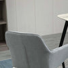 Set-2-Sedie-da-Pranzo-Imbottite-con-Rivestimento-e-Schienale,-in-Lino-e-Gambe-in-Ferro,-Stile-Scandinavo,-59.5x56.5x81-cm,-Grigio-DR4835-290GYDR4