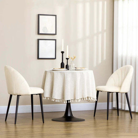 Set-2-Sedie-da-Salotto-e-Sala-da-Pranzo-Imbottite,-in-Metallo-e-Tessuto-Effetto-Velluto-Beige,-52x54x79-cm-AS5835-253V00CWAS5